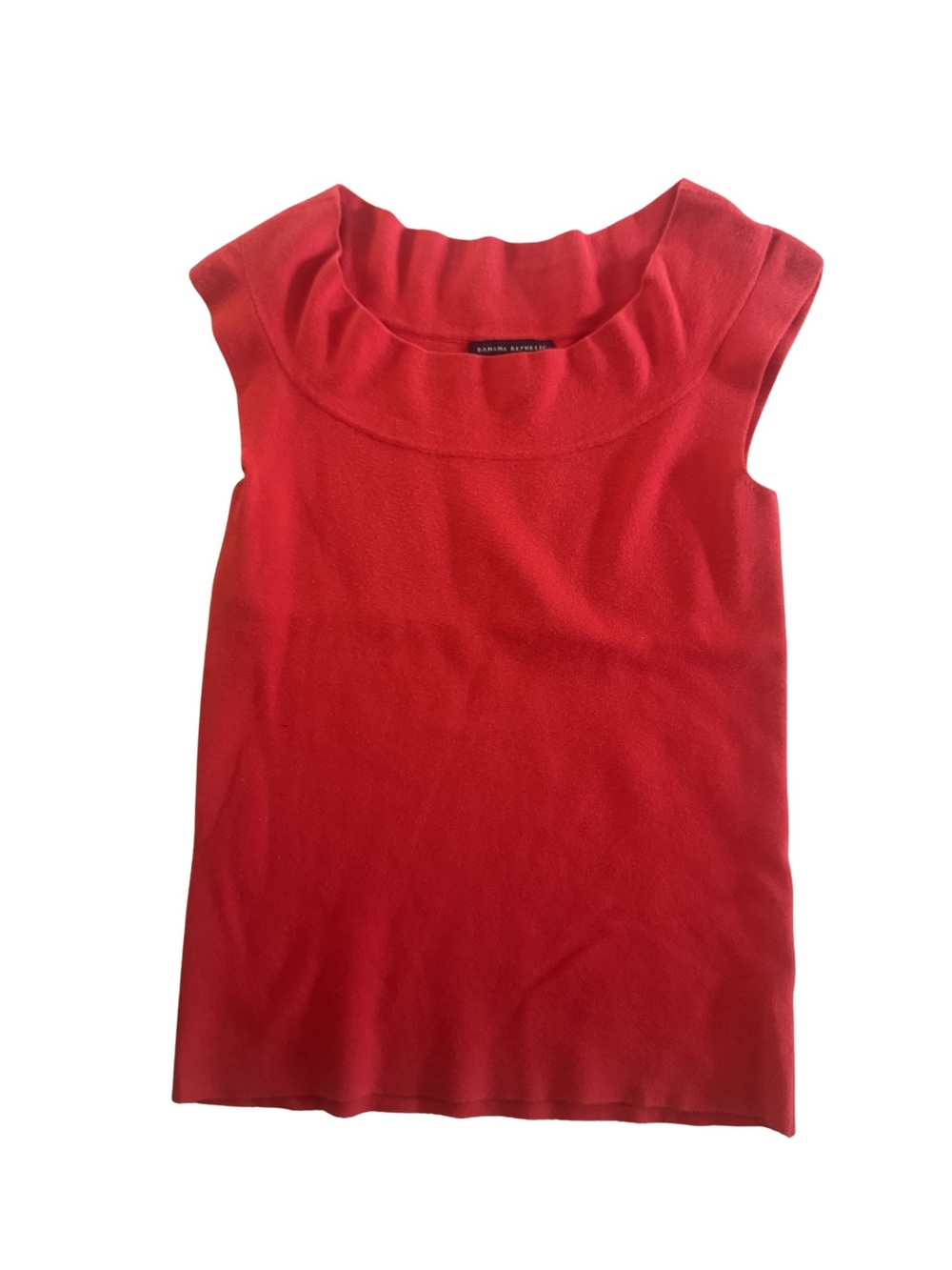 Banana Republic Red Cap-Sleeve Knit Tank